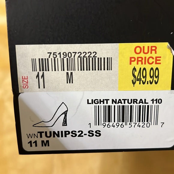 Nude heels w/ jeweled details on heels - Picture 6 of 6